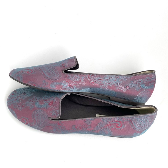NEW Handmade NYC DESIGNERS Paisley Jacquard Silk Flat Loafers US 9.5 Fit 9 - Picture 9 of 12